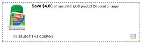 printable coupons  deals zyrtec