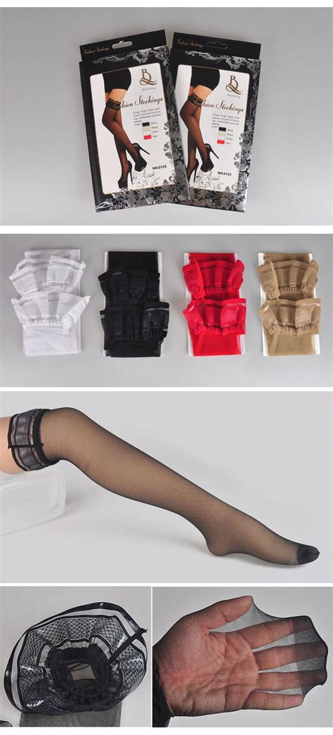 sexy girls fashionable stay up silk stocking with silicon band hold ups