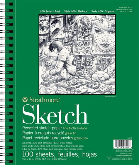 strathmore  wire boundrecycled sketch pad  sheets