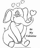 Coloring Valentine Pages Hearts Elephant Valentines Kids Printable Sheets Color Holiday Children Saint Pre Teenagers Activity Grade Honkingdonkey Age Celebrated sketch template