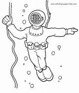 Coloring Pages Diving Scuba Diver Printable Color Sports Drawing Sheet Sheets Kids Plate Book Designlooter Found Paintingvalley sketch template