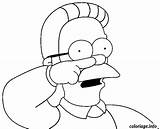Simpson Coloriage Flanders Ned Dessin Coloring Credit Larger sketch template