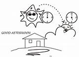 Afternoon Good Coloring Template sketch template