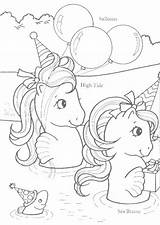 Sea Pony Coloring Book Books Back sketch template