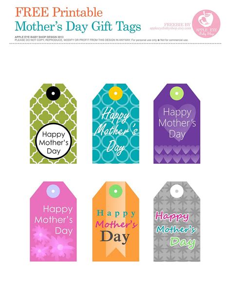 mothers day gift tags mcgrathaine