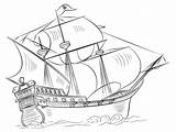 Pirate Coloring Ship Pages Printable Categories sketch template