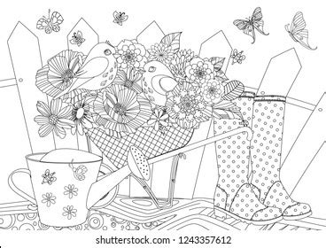 garden spring coloring pages  adults  coloring pages printable