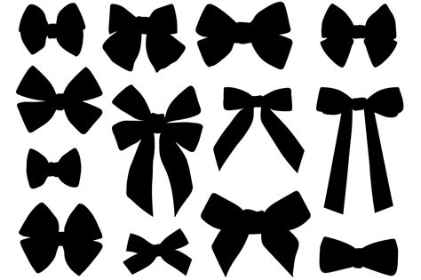 bows silhouettes bows svg ribbons bows bows sublimation  irinashishkova thehungryjpeg
