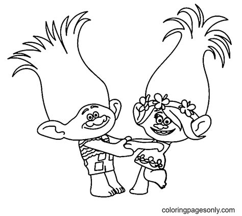 singer poppy trolls coloring page  printable coloring pages
