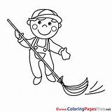 Caretaker Colouring Printable Kids Coloring Sheet Title Coloringpagesfree Pages Work sketch template