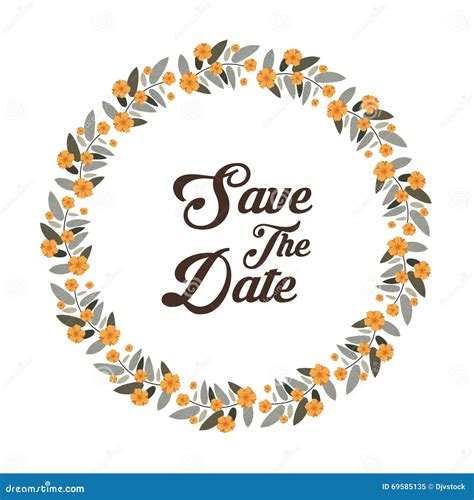 save  date graphic design vector illustration stock vector image