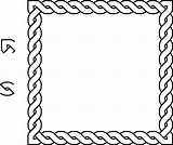 Border Rope Square Borders Frame Clipart Outline Frames Certificate Svg Knot Clip Celtic Transparent Cliparts Designs Vector Big Icon Sign sketch template