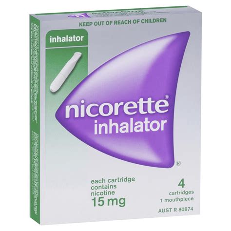 nicorette inhalator mg  cartridges exp  stopsmokingshop