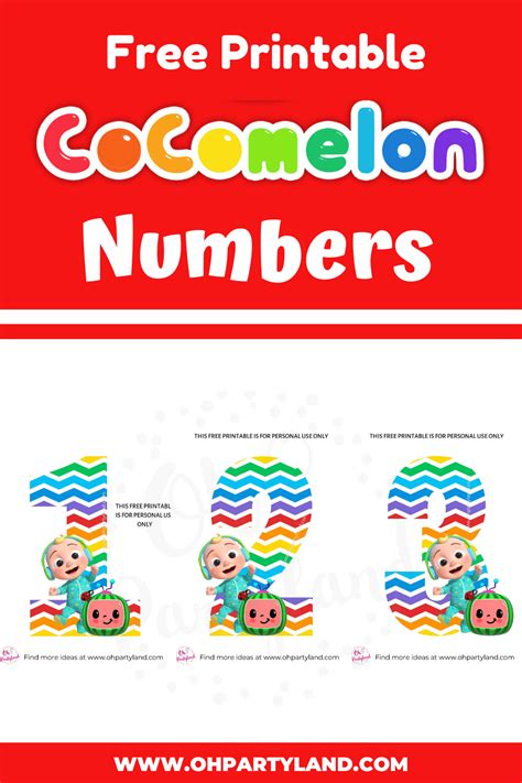 printable cocomelon numbers  partyland