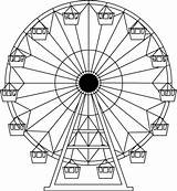 Coloring Ferris Wheel Drawing Carnival Pages Color Wheels Printable Sketch Farris Kids Amusement Park Sheets Tattoo Projects Cute Thumbprint Search sketch template