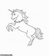 Unicorn Coloring Pages Horse Necklace Princess Printable Wings Kids Color Flowers Choose Board Print sketch template