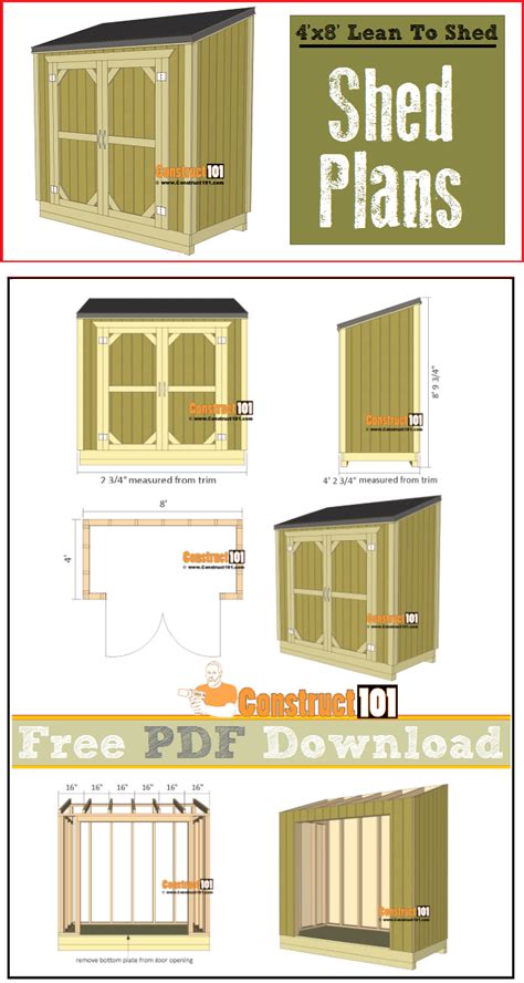 lean  shed plans    construct