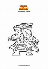 Superzings Vortex Supercolored sketch template
