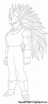 Ssj3 Vegeta Lineart sketch template