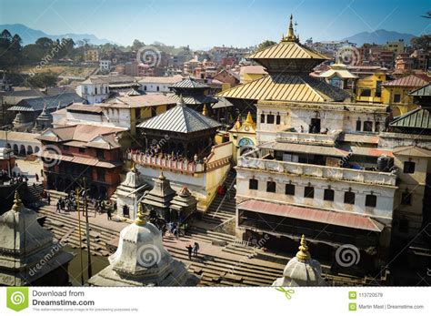 pashupatinath temple in kathmandu editorial stock image