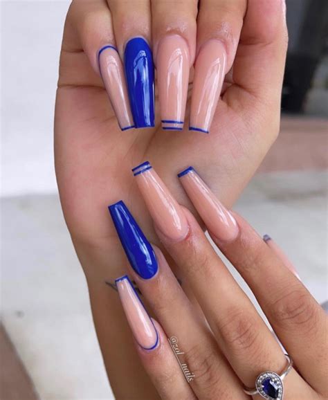 40 gorgeous royal blue nail designs royal blue double french