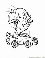 Man Coloring Pages Bald Old Car Drawing Cartoon Printable Impressions Stamps Driving Digital Cars Drive Grandpa Comments Getdrawings Fathers Digi sketch template