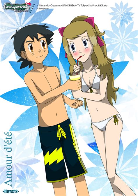 Pkmn V Ash And Serena Iii Summer By Blue90 On Deviantart