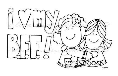 love  bff colouring pages