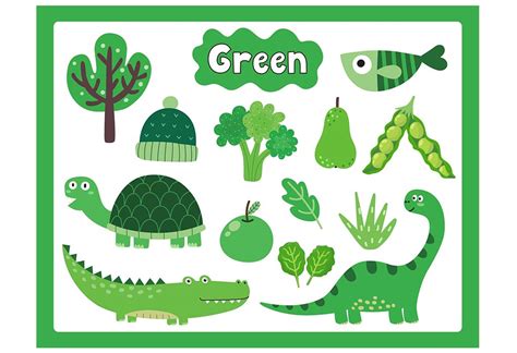 teach  child      green  colour