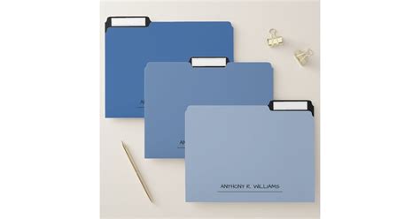 shades  blue professional file folder zazzle