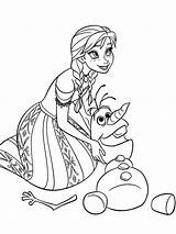 Coloring Princess Anna Pages Frozen Disney Print sketch template