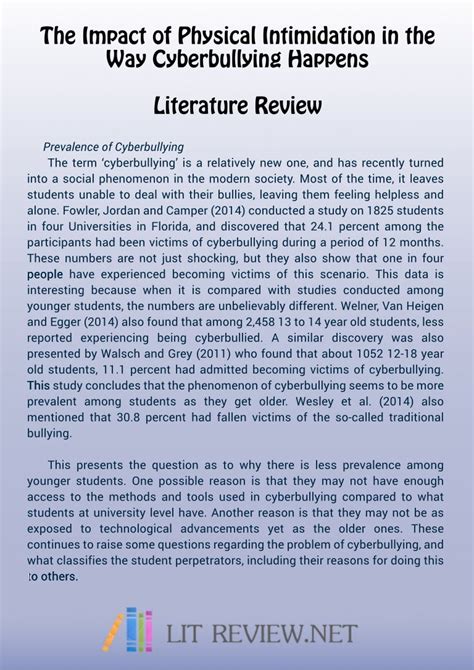dissertation literature review sample