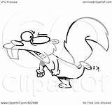 Squirrel Outline Stomping Mad Toonaday Royalty Illustration Cartoon Rf Clip Clipart 2021 sketch template