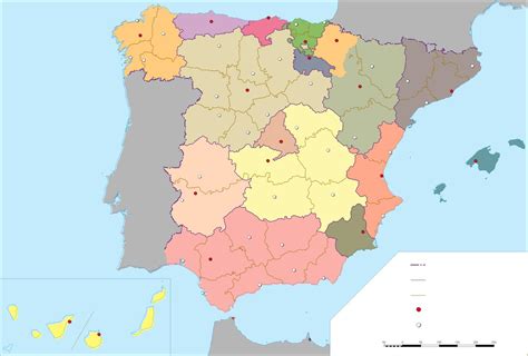 mapa politico mudo de espana tamano completo