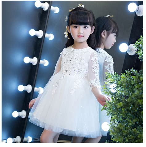 buy glizt white tulle flower girl dress half sleeve