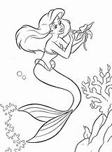Sea Under Coloring Pages Mermaid Little Ariel Kids Print Ocean sketch template
