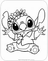 Stitch Coloring Pages Lilo Disneyclips Wearing Shirt Pdf sketch template
