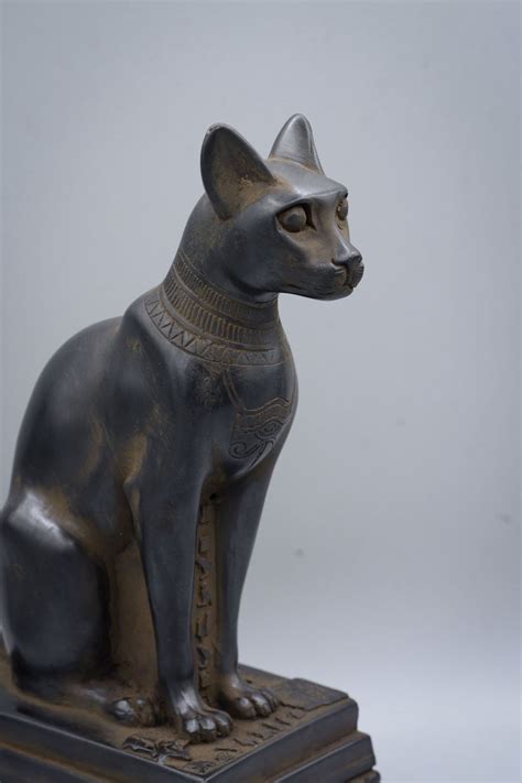 Unique Statue Of Egyptian Goddess Cat Bastet Heavy Black