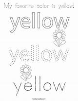 Yellow Worksheet Color Coloring Favorite Tracing Built California Usa Twistynoodle Cursive Noodle sketch template