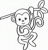 Mewarnai Monyet sketch template