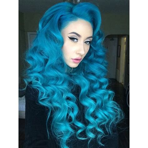 blue curly hair love love love  colorful hair pinterest mermaid hair color curly