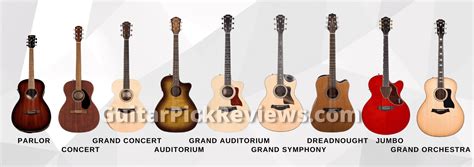acoustic guitar sizes  types explained guitar pick reviews