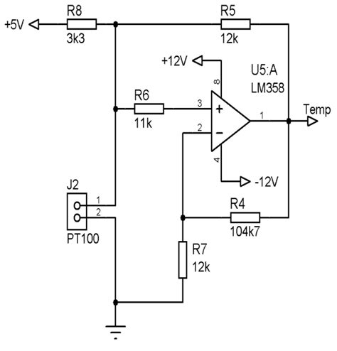 schema  pt amplification circuit  scientific diagram