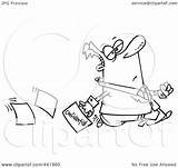 Businessman Lax Paperwork Dropping Confidential Outline Illustration Cartoon Rf Royalty Clip Regarding Notes sketch template