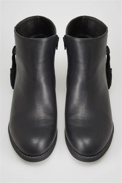 black tasselled ankle boots in eee fit sizes 4eee 5eee