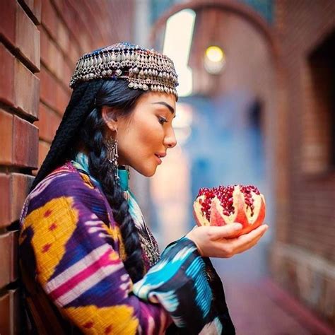 An Uzbek Woman Tribal Costume Traditional Outfits Traditional Dresses