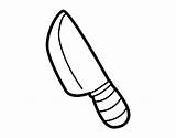 Faca Coltello Cuchillo Colorear Knife Cozinha Disegno Desenho Cuina Ganivet Tenedor Acolore Dibuix Deun Dibuixos Imagui sketch template