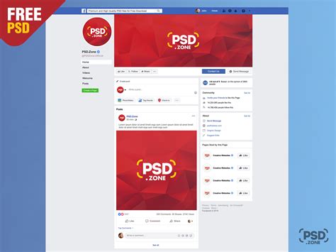 facebook page template  mockup world