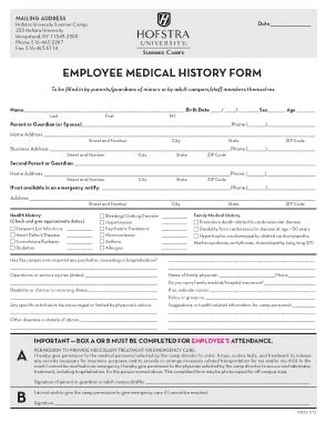 employee medical record form template     books