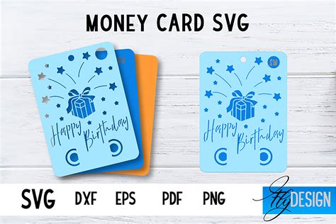money card svg happy birthday money holder hb design  fly design